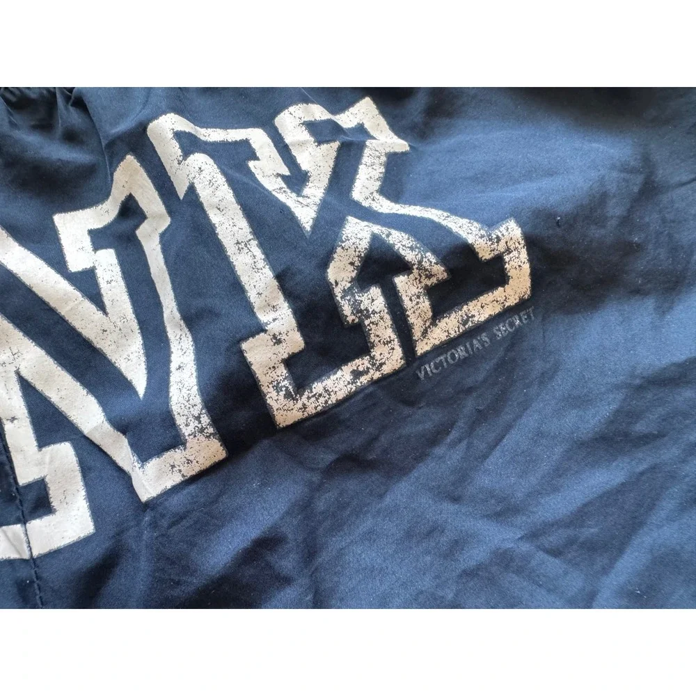 PINK Victoria's Secret Dolphin‎ Shorts Women S Navy Blue Good Distressed Logo